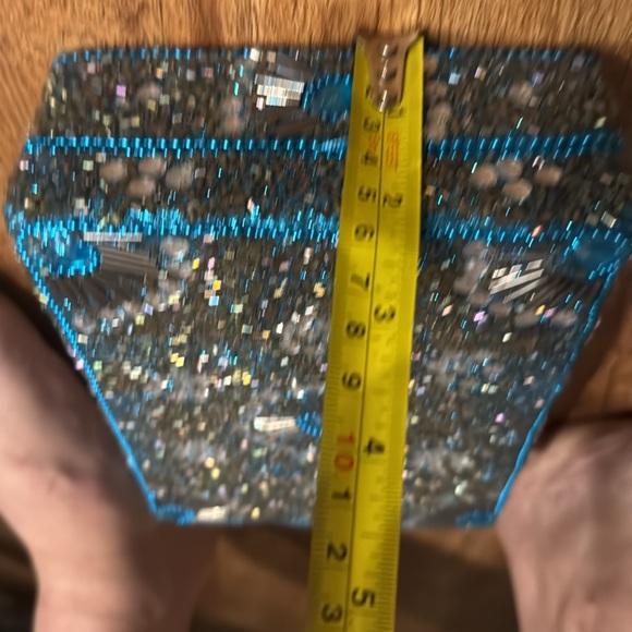 Bollywood Indian Handmade Gemstone Stone Exquisite Turquoise Beaded Jewelry Box - Picture 7 of 8